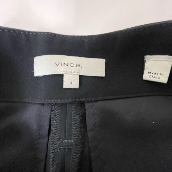 Vince Pleated Front Belted Shorts Black Size 4 - Picture 7 of 14